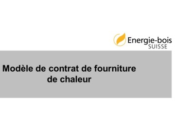 Modèle de contrat de fourniture de chaleur