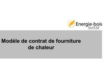 Modèle de contrat de fourniture de chaleur