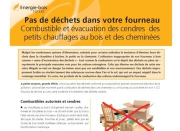 Pas de déchets dans votre fourneau